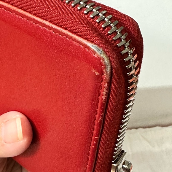 Balenciaga Red Long Zipped Wallet Soft Leather - Picture 8 of 16